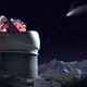Concepción artística del telescopio Flyeye de la ESA, que se está construyendo actualmente en Italia.